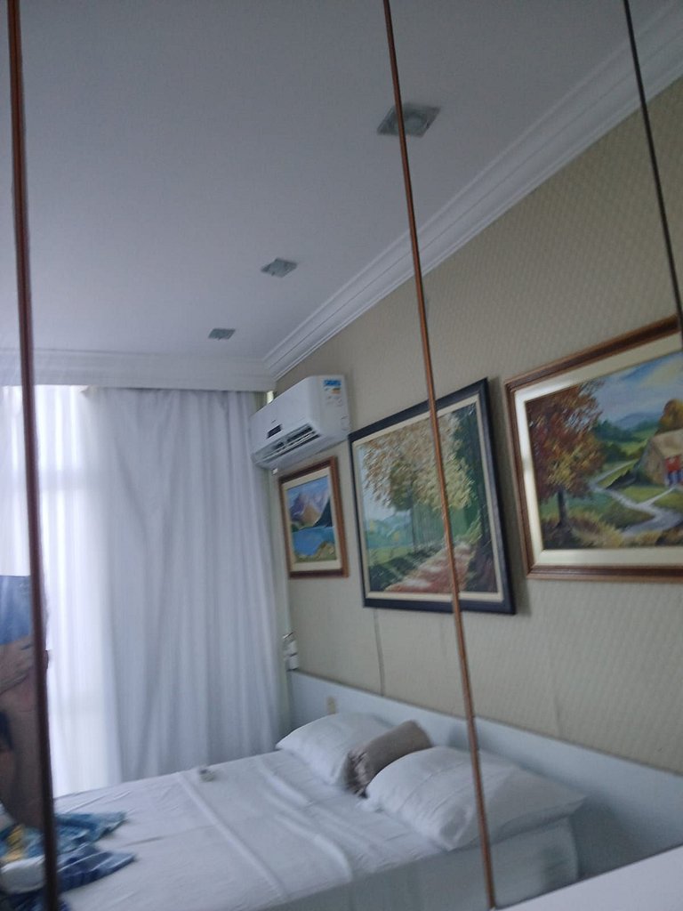 Flat Golden Beach - Suíte Frente Mar com varanda