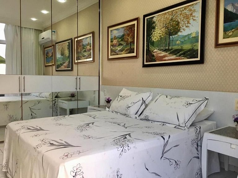 Flat Golden Beach - Suíte Frente Mar com varanda