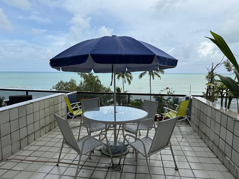 Flat Golden Beach - Suíte Frente Mar com varanda