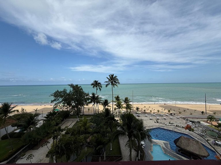 Flat Golden Beach - Suíte Frente Mar com varanda